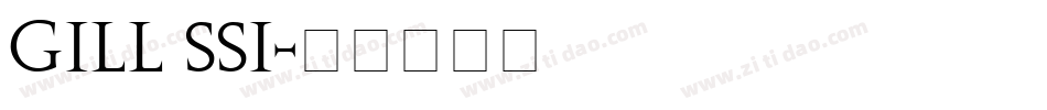 Gill SSi字体转换